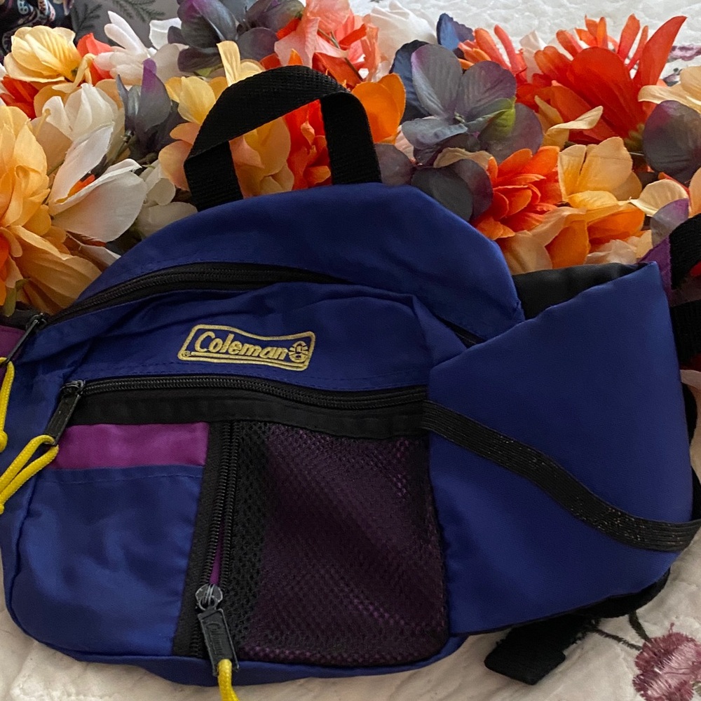 Coleman Blue and Purple Waist Bag.